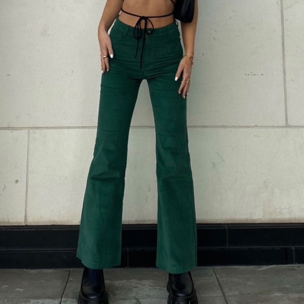 SOLD Princess Polly Green Corduroy pants